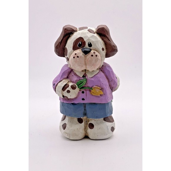 Eddie Walker Midwest of Cannon Falls Dog With Frog Figurine Used - Picture 1 of 9